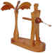 golpher with palm motion sculpture